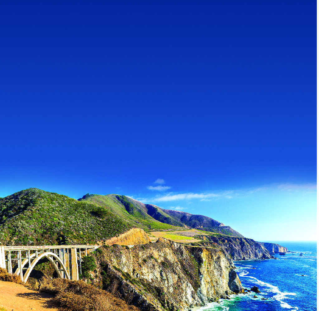 The landmark Bixby Creek Bridge in Big Sur, California. The landmark Bixby Creek Bridge in Big Sur, California.